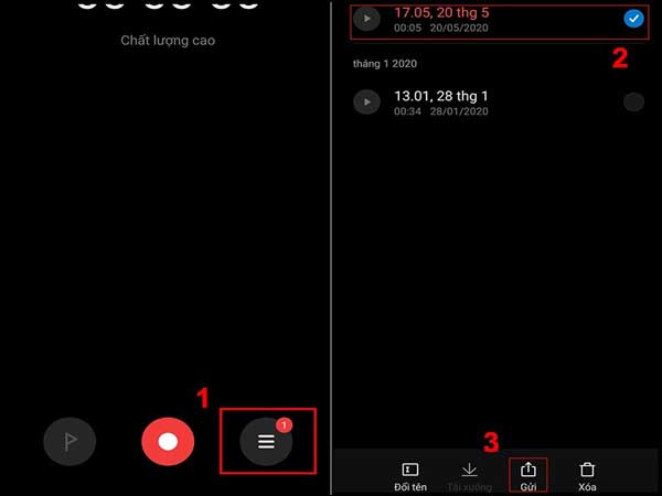 Cách gửi file ghi âm dung lượng lớn qua Zalo trên điện thoại Android